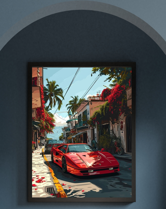A Red ferari