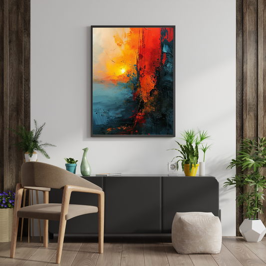 Colourful Sunset Abstract Art