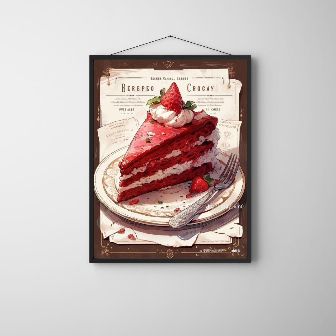 Strawberry Cake Slice